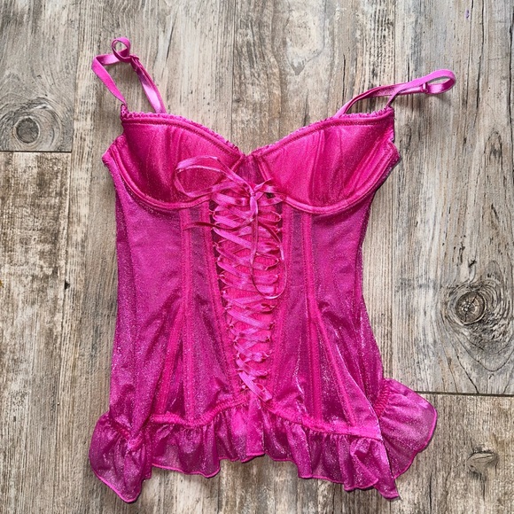 Y2K hot pink bustier corset top - Picture 8 of 8